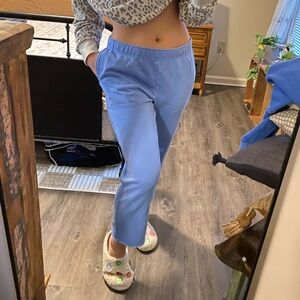 Aerie Light Blue Cozy Mid Rise Lounge Sweat Pants — Women’s L